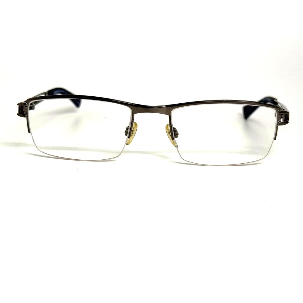 Lafont Issy & La Ebisu 027 Gunmetal Blue Semi Rimless Eyeglasses Frames France